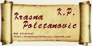 Krasna Poletanović vizit kartica